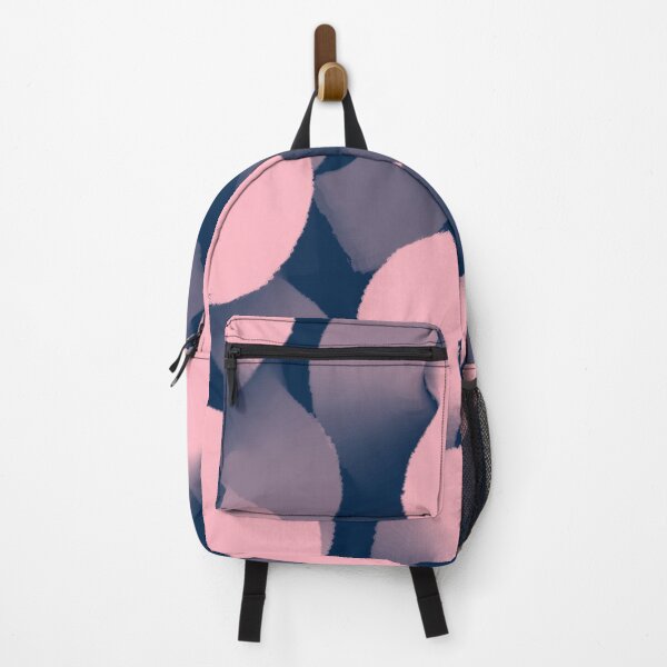Item preview, Navy Blue and Blush Pink, Wavy, Abstract, Brush Strokes designed and sold by OneThreeSix.