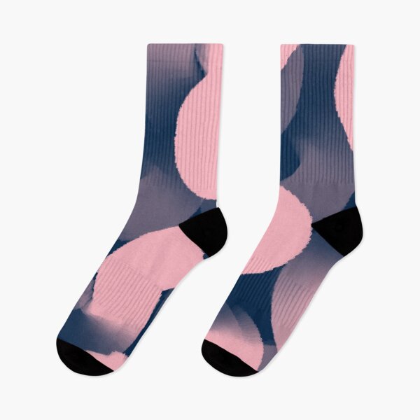 Item preview, Navy Blue and Blush Pink, Wavy, Abstract, Brush Strokes designed and sold by OneThreeSix.