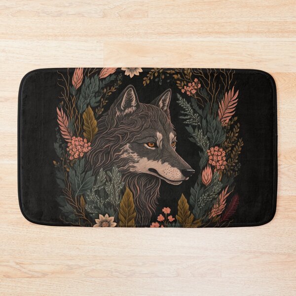 Item preview, Mystical wolf Folk culture art designed and sold by Visual-wallart.