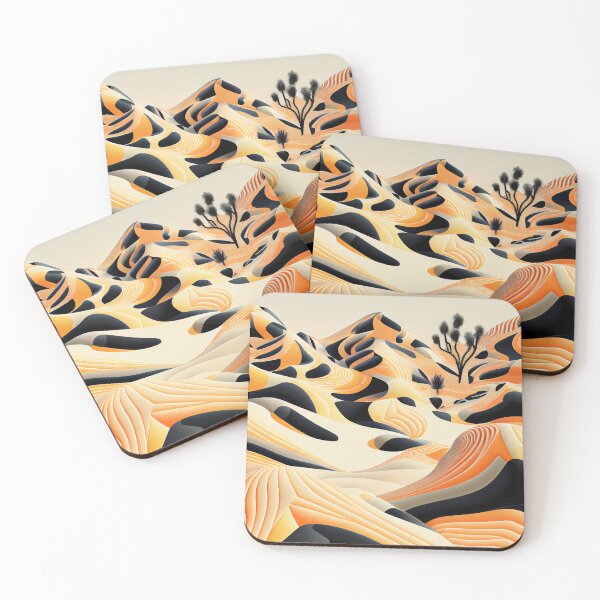 Item preview, Semi Abstract Desert Modern Pattern Digital Painting designed and sold by CodeAndColors.
