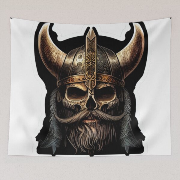 Item preview, Viking skull face designed and sold by MaryAnn84.