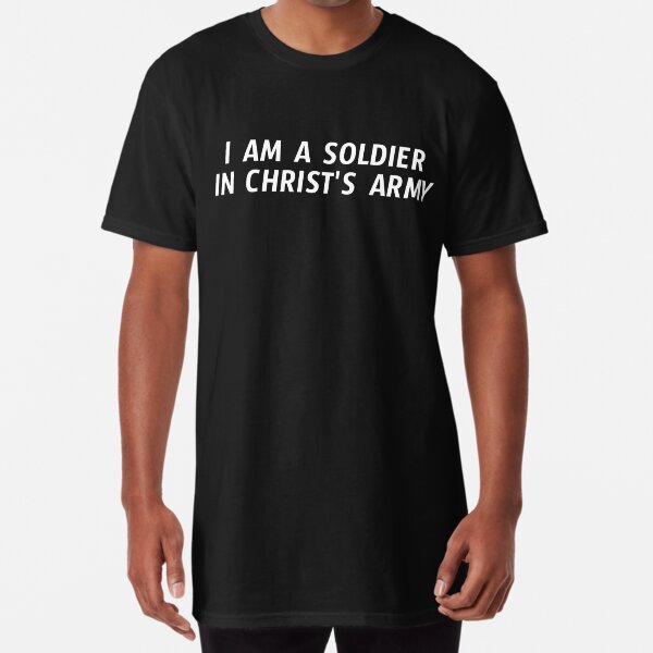 Vista previa del artículo con la obra «SOY UN SOLDADO EN EL EJÉRCITO DE CRISTO», diseñado y vendido por Mark-NT.