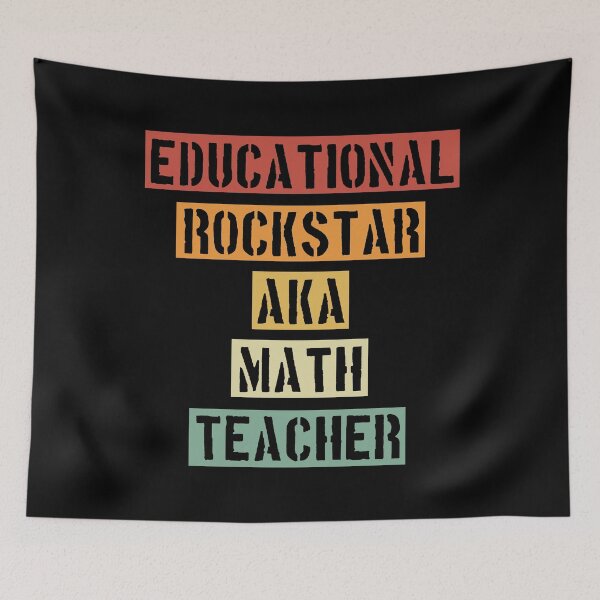 Item preview, Educational Rockstar Aka Teacher - Retro Math Teacher designed and sold by NewDayDesigns.