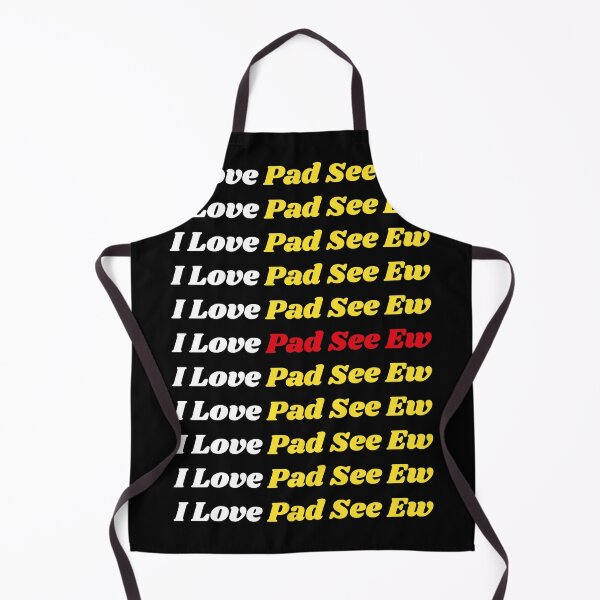 Item preview, 'I Love Pad See Ew' Thai Traditional Food - Delicious Text Based Design designed and sold by Ridiculam Toga.