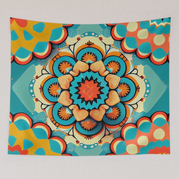 Item preview, Saturated Irregular Happy Bohemian Pattern Digital Painting designed and sold by CodeAndColors.
