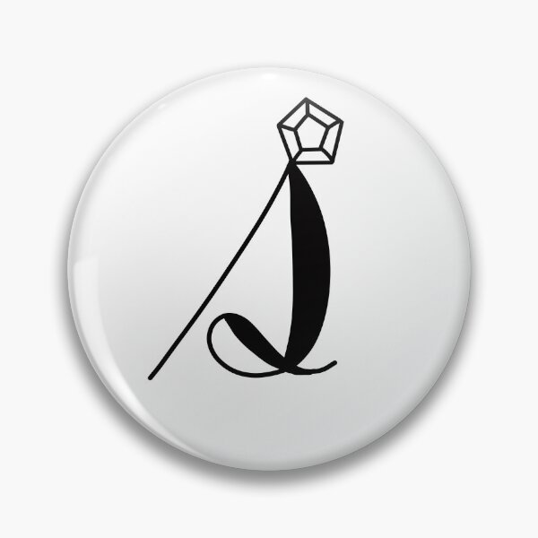 Item preview, S Diamond hand drawn character Pin Buttons Decoration Sticker designed and sold by khulisara246.