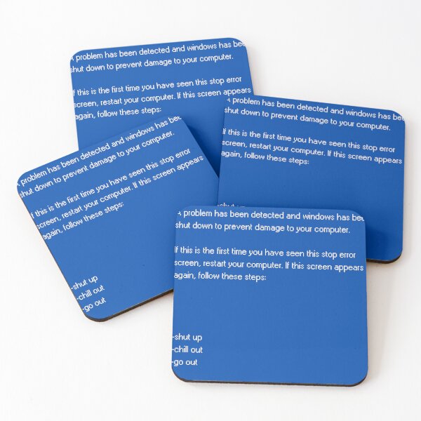 Item preview, Windows blue screen Error sign funny designed and sold by BigBasement.