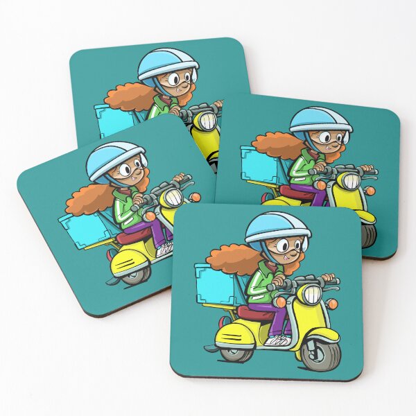 Item preview, girl from a courier service on a motorcycle designed and sold by duxpavlic.