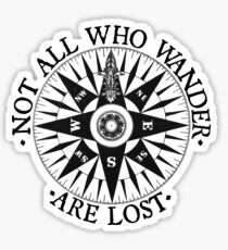 Not All Who Wander Are Lost, Adventure Travel Gifts Sticker