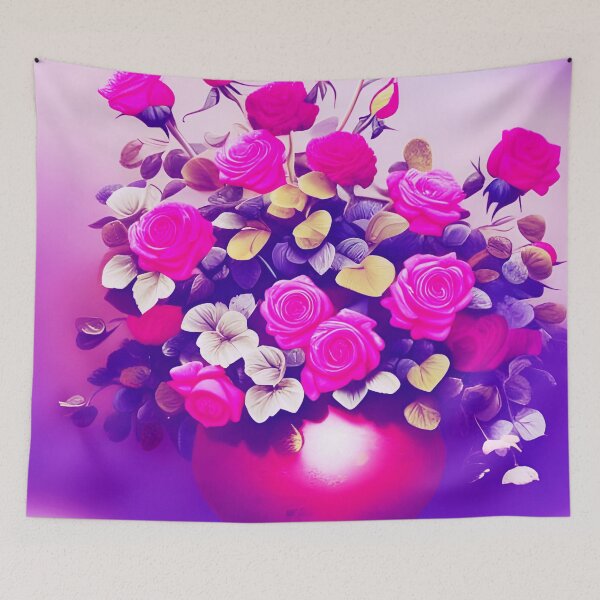 Item preview, Pink Roses in Vase designed and sold by asurtiumgreen.