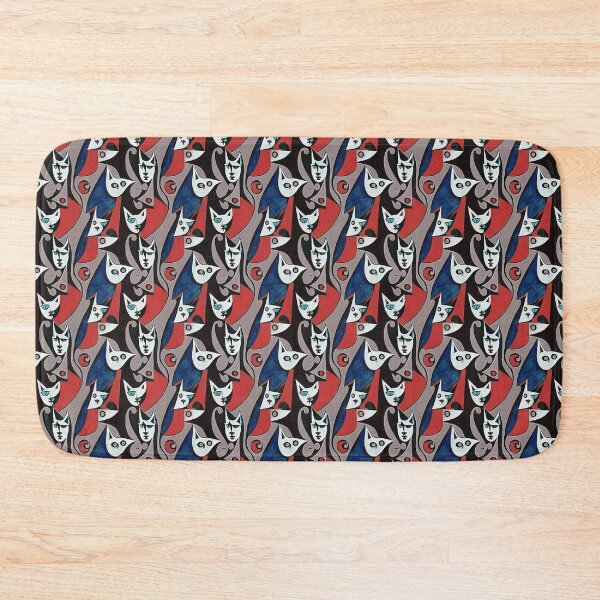 Item preview, White Cats - Modern Art Cat Faces - Cat designed and sold by FloralZoo.