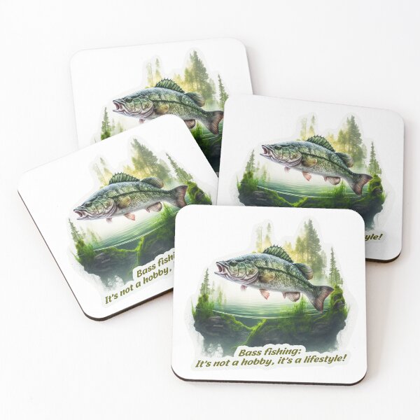 Item preview, Bass fishing on the lake with sayings designed and sold by pixeldizajn.