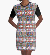 Vestido camiseta Grateful Dead Bears Trippy Pattern Vintage Colors