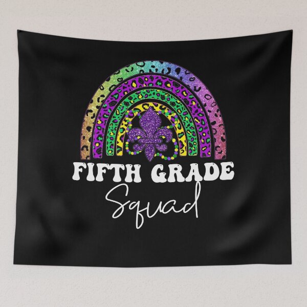Item preview, 5th Grade Squad Fifth Teacher Mardi Gras Party for Student First Day of School designed and sold by Teeloony.