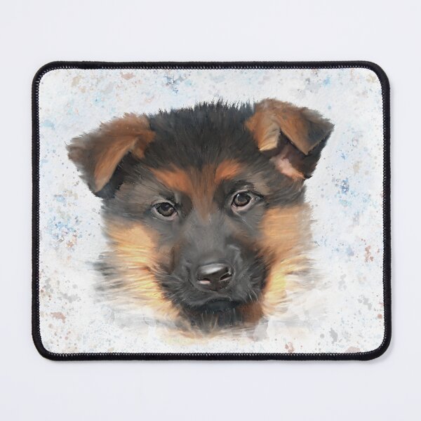 Item preview, Adorable German Shepherd Puppy Art designed and sold by TrendyArtPrints.