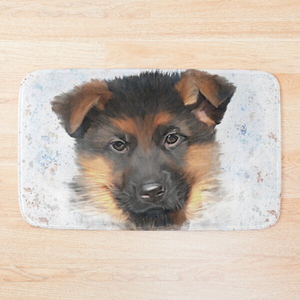 Item preview, Adorable German Shepherd Puppy Art designed and sold by TrendyArtPrints.