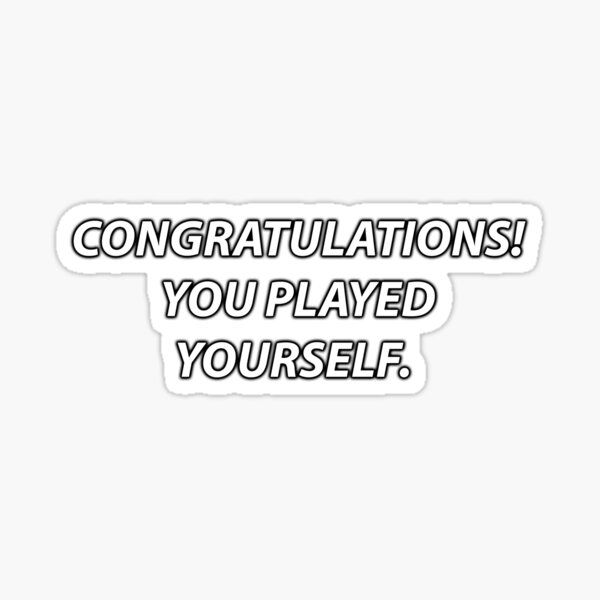 DJ Khaled, Funny Congrats Card, Congratulations you played yourself, cheeky  card, hip hop cards - 91A