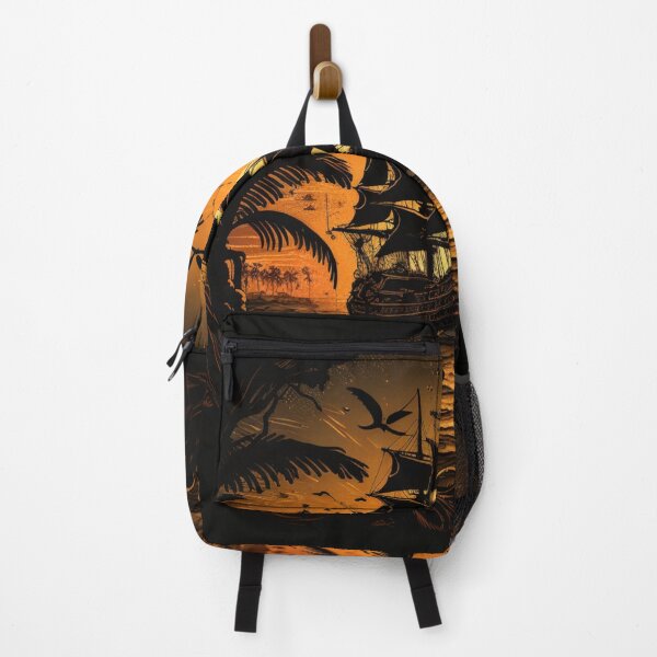 Item preview, Pirate ship in sunset designed and sold by Paintandgo.