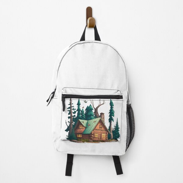 Item preview, Cabin in the forest, wild nature, trees, wooden house designed and sold by pixeldizajn.