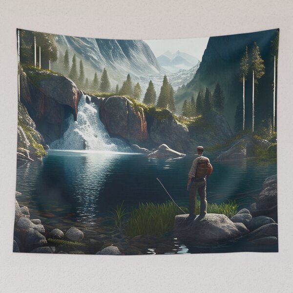 Item preview, Falls Fishing Frenzy designed and sold by D3monic.