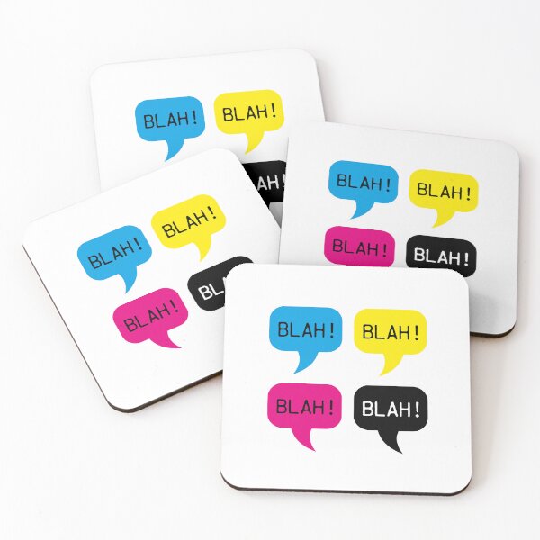 Item preview, Process Color speech bubbles - cmyk - cyan, magenta, yellow, black designed and sold by SirenSeventyOne.