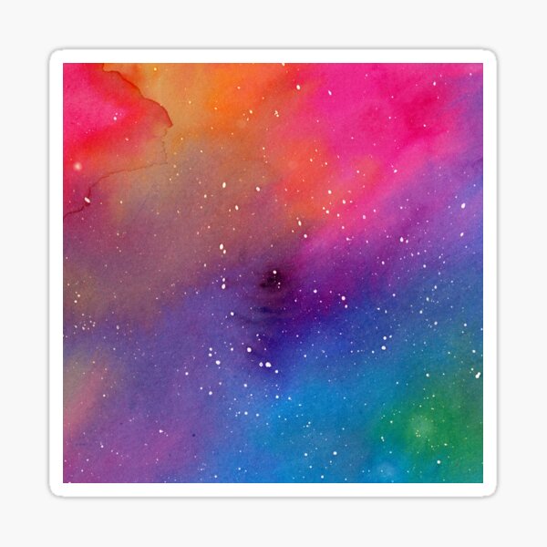 Watercolor Space 1 Sticker