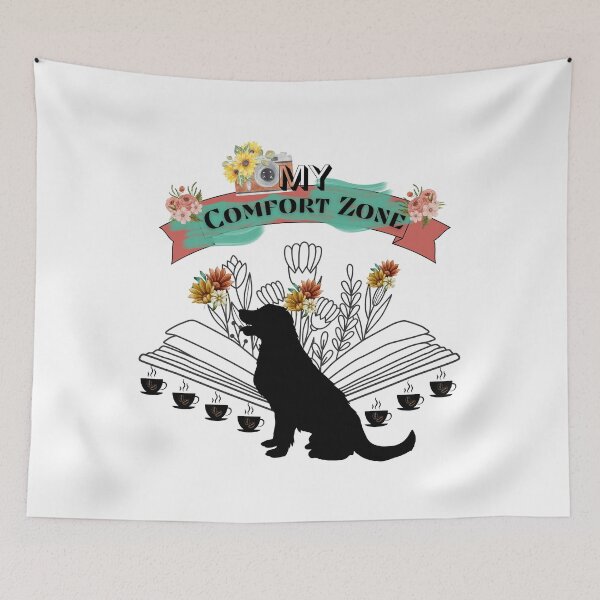 Item preview, My comfort Zone: Dogs Books and Coffee  designed and sold by Swagmode.