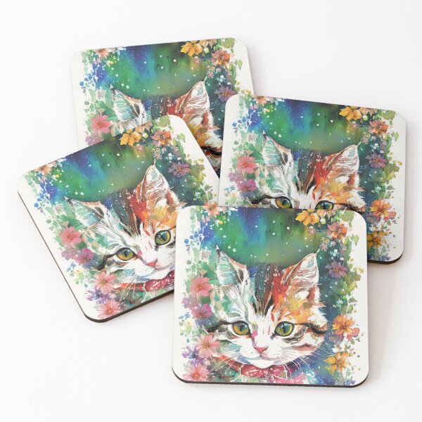 Item preview, Flower-Power Cat designed and sold by asandtrout.