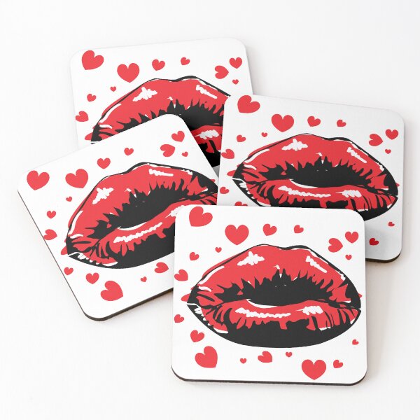Item preview, Lips-Alternative Valentines, Hearts, red, February designed and sold by jhojho.