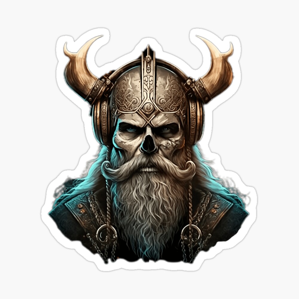 Fantasy Wolf Viking Tattoo - Personalized Skull Baseball Jersey