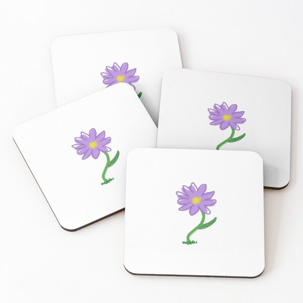 Item preview, childish cartoon flower purple designed and sold by Artsigne.