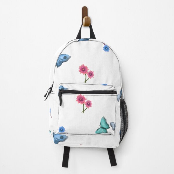 Item preview, Blue Butterfly and Spring Flowers | Pattern designed and sold by dcspaceuk.