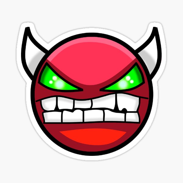 Geometry dash Extreme demon Sticker for Sale by CoryBaxter