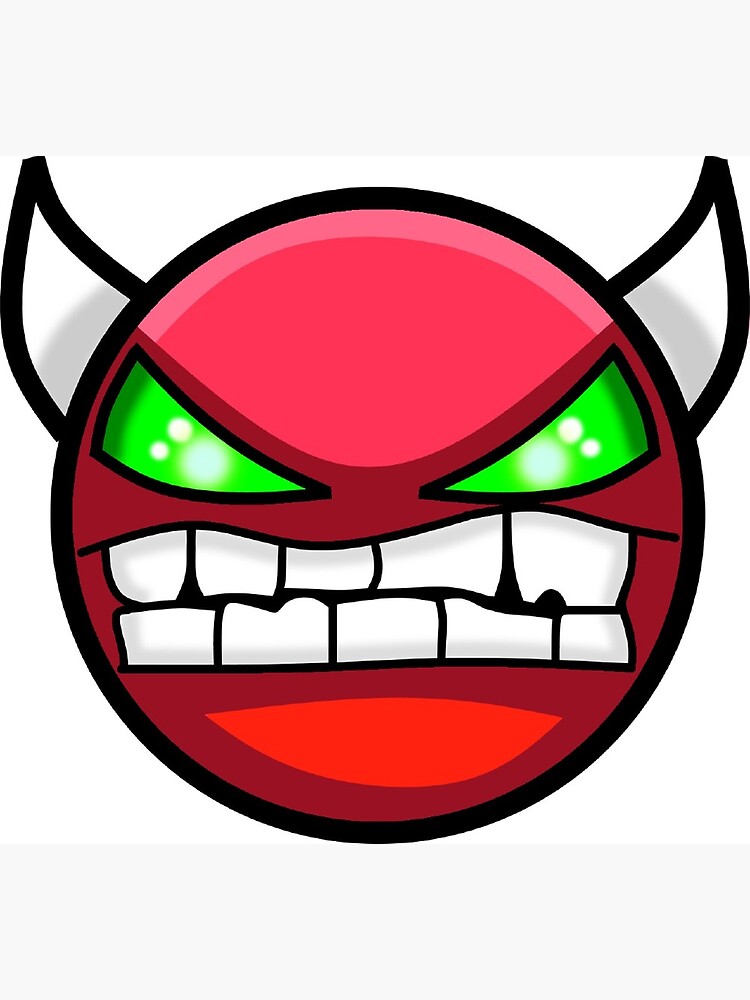 geometry dash difficulty demon faces Greeting Card for Sale by