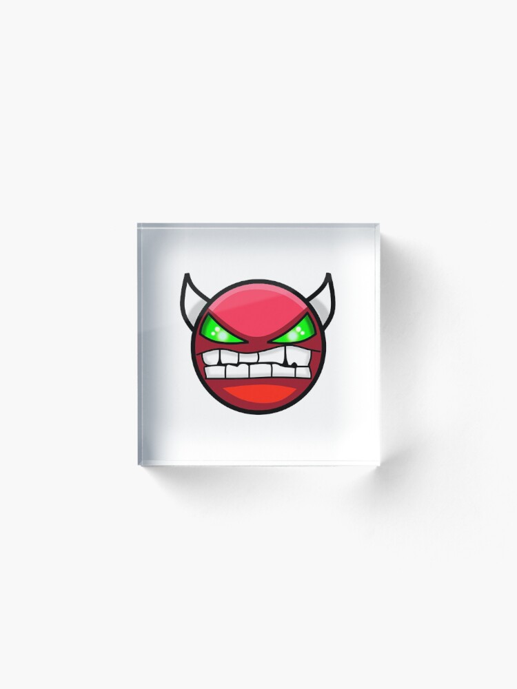 Geometry Dash Hard Demon Acrylic Block For Sale By CoryBaxter Redbubble