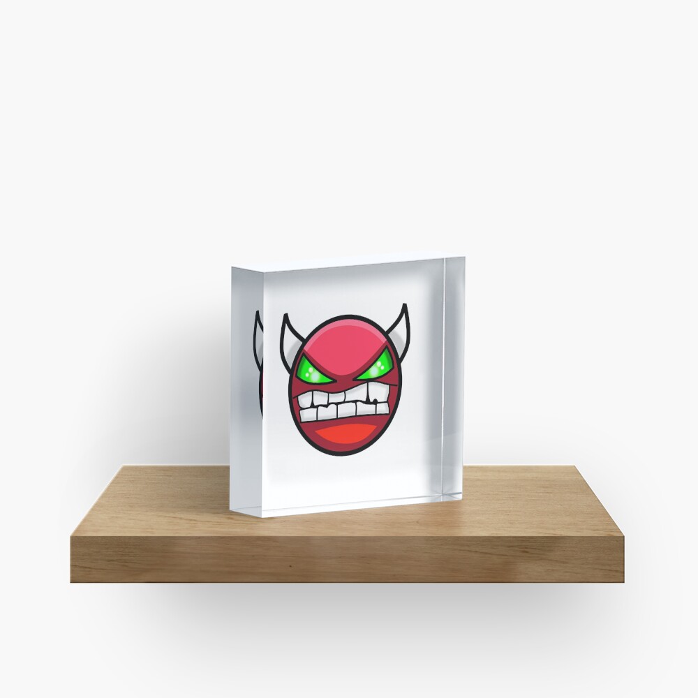 Geometry Dash Hard Demon Acrylic Block For Sale By Corybaxter Redbubble