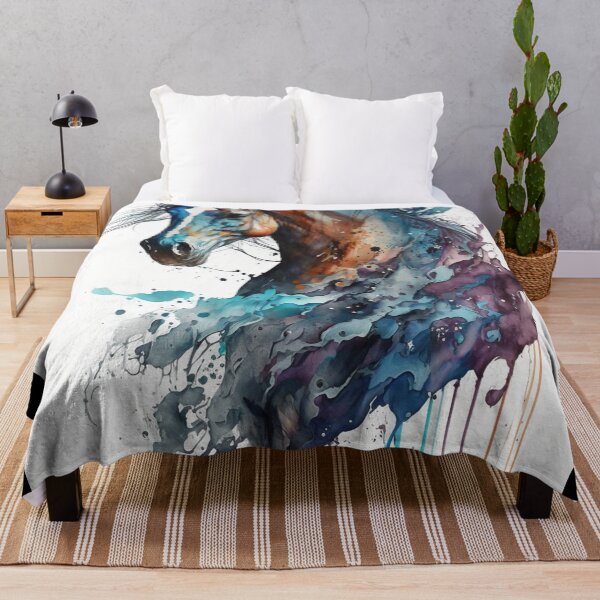 Aperçu de l'œuvre Animaux à l'aquarelle - Le cheval 2 créée et vendue par AB9-Designs.