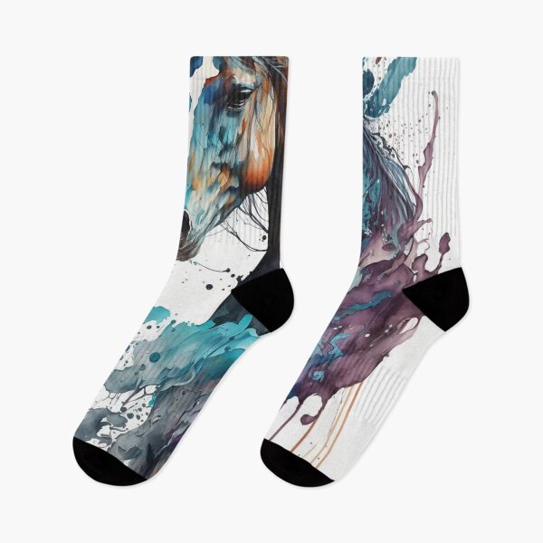 Aperçu de l'œuvre Animaux à l'aquarelle - Le cheval 2 créée et vendue par AB9-Designs.