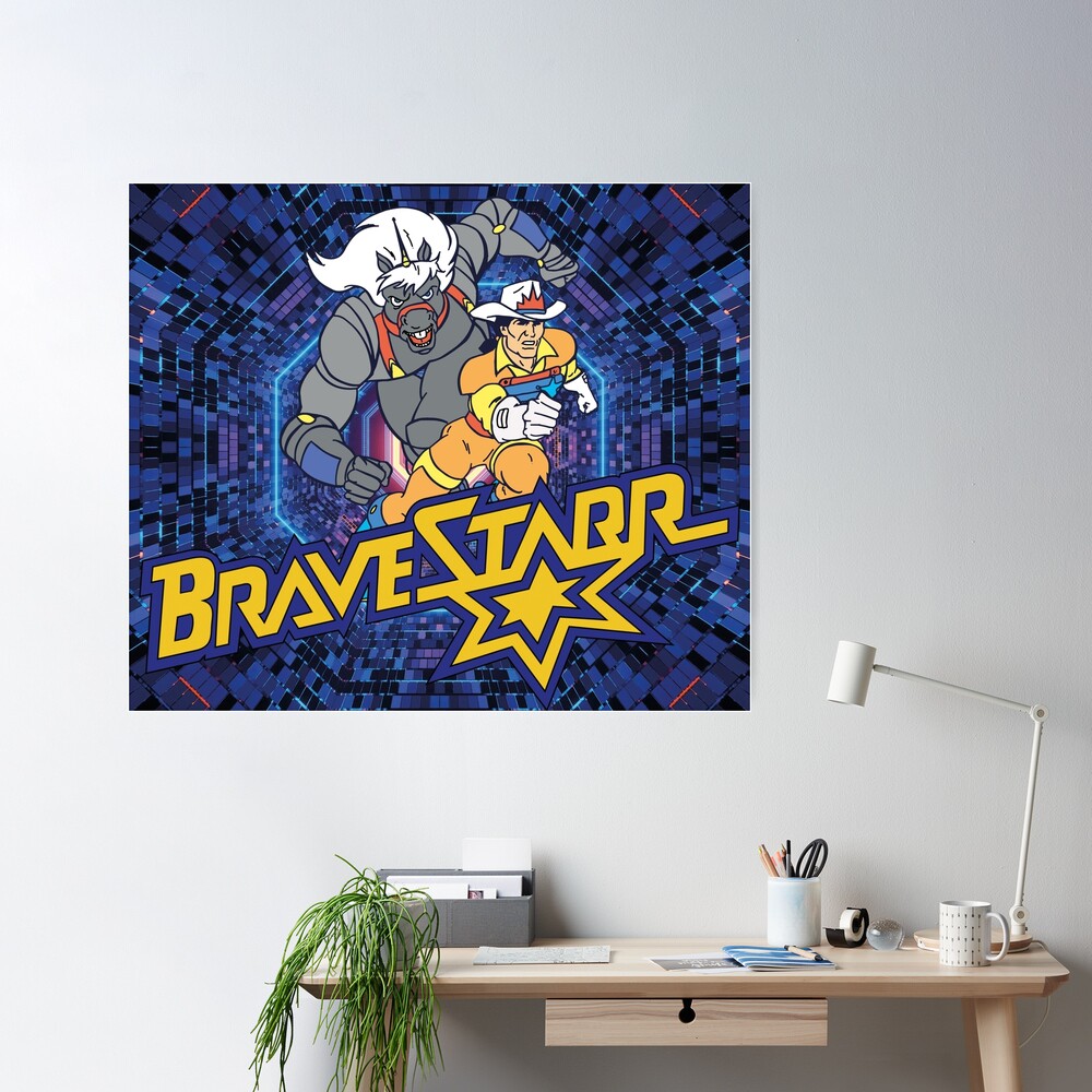 Marshall Bravestarr protects settlers on the planet New Texas Poster by  Mauswohn