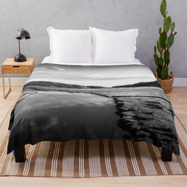 Item preview, Fjord Landscape In Sunset - Black & White designed and sold by Nicklas81.