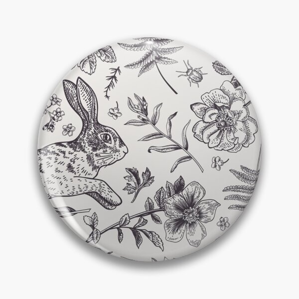 Item preview, Seamless Floral Pattern Rabbits designed and sold by SunMayDown.