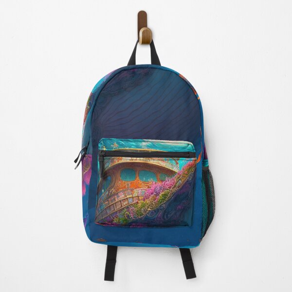 Artikelvorschau, Fantasy Water World Seascape Art 37 – Bunte Cartoon-Reise entworfen und verkauft von Sunchaser World.
