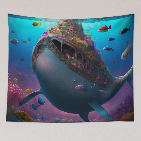 Artikelvorschau, Fantasy Water World Seascape Art 41 – Bunte Cartoon-Reise entworfen und verkauft von Sunchaser World.