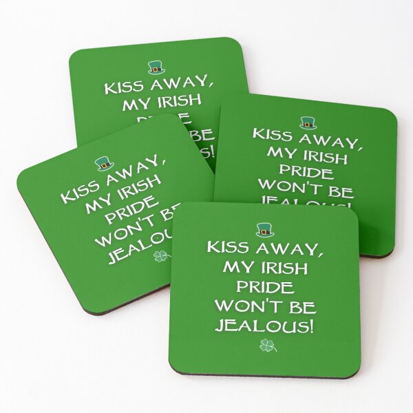 Item preview,  Kiss away, my Irish pride won't be jealous!St Patrick's Day funny gift with cow designed and sold by facePale.