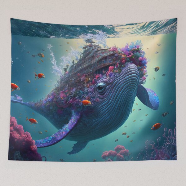 Artikelvorschau, Fantasy Water World Seascape Art 42 – Bunte Cartoon-Reise entworfen und verkauft von Sunchaser World.