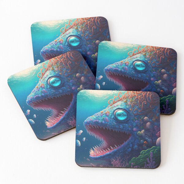 Artikelvorschau, Fantasy Water World Seascape Art 46 – Bunte Cartoon-Reise entworfen und verkauft von Sunchaser World.