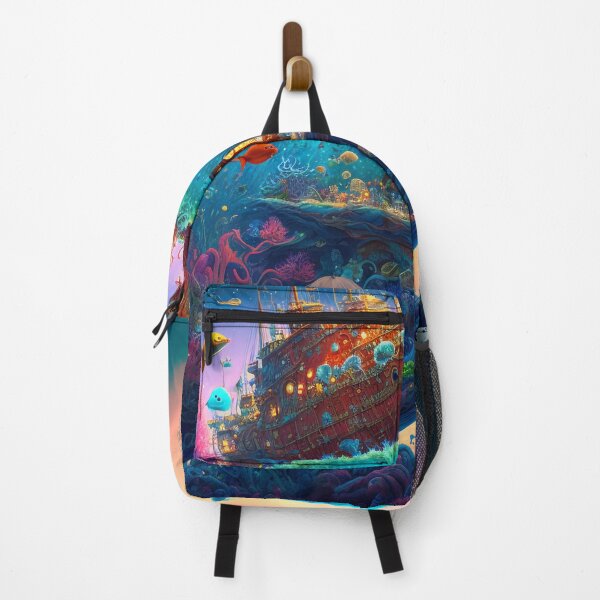 Artikelvorschau, Fantasy Water World Seascape Art 47 – Bunte Cartoon-Reise entworfen und verkauft von Sunchaser World.