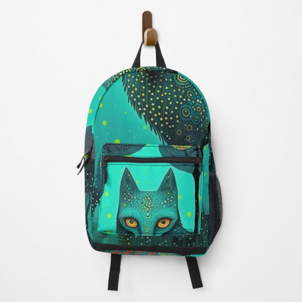 Item preview, Magical funky Wolf portrait Folk culture art designed and sold by Visual-wallart.
