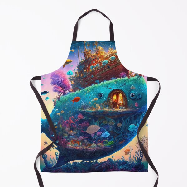 Item preview, Fantasy Water World Seascape Art 47 - Colorful Cartoon Travel designed and sold by Sunchaser World.