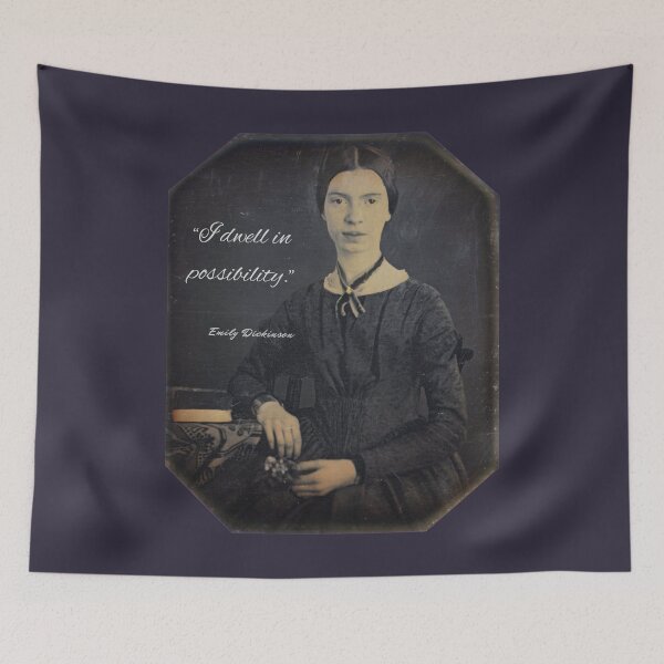 Item preview, Emily Dickinson portrait and quote: I dwell in possibility designed and sold by artbleed.